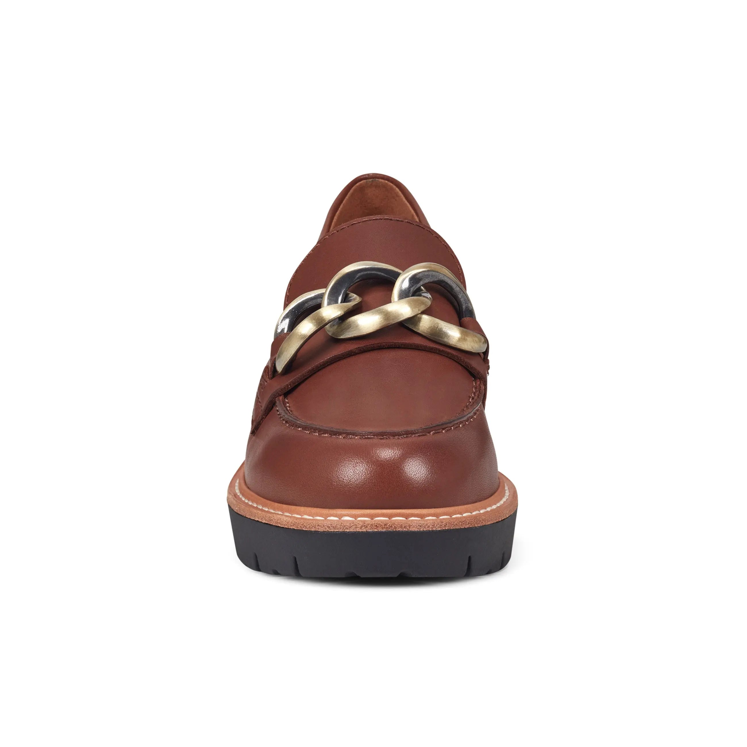 Zalor Round Toe Lug Sole Casual Slip-on Loafers
