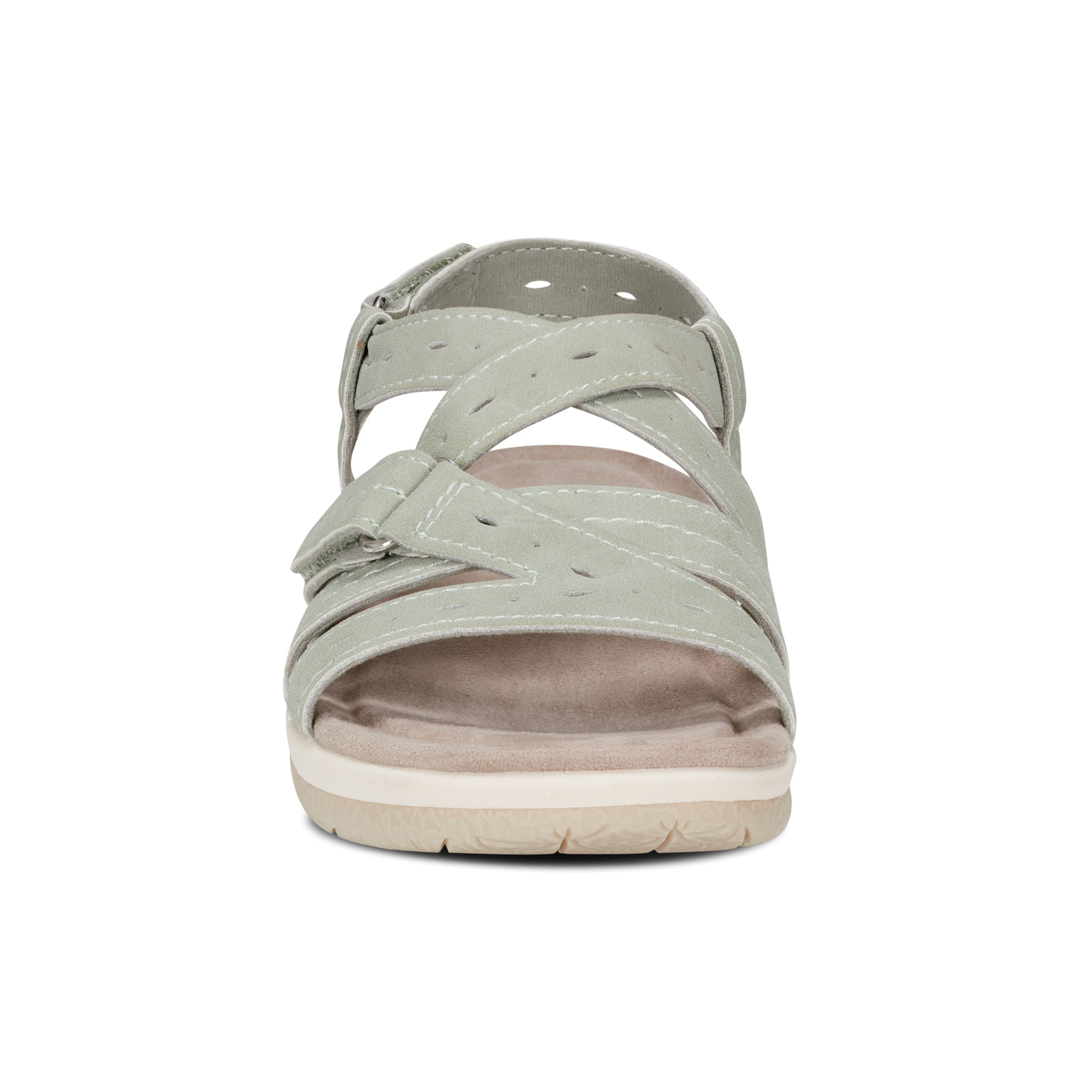 Samsin Round Toe Strappy Casual Flat Sandals
