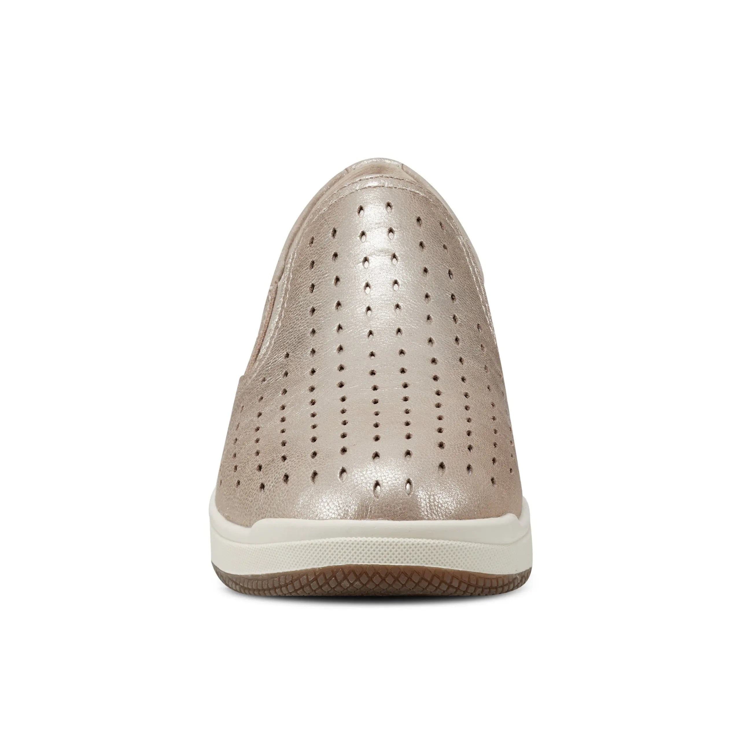 Nel Laser Cut Round Toe Casual Slip-on Sneakers
