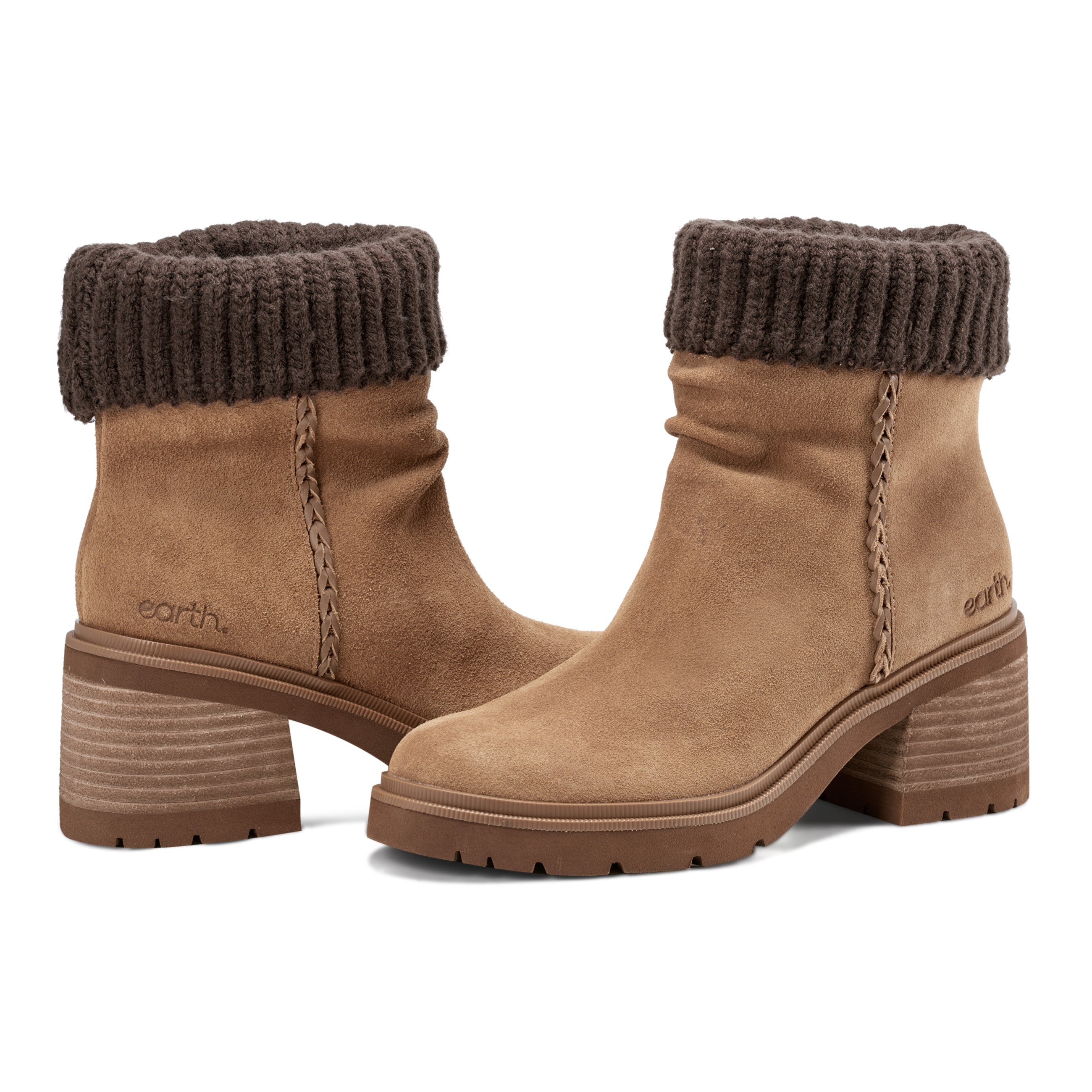 Gresa Waterproof Block Heel Round Toe Casual Booties