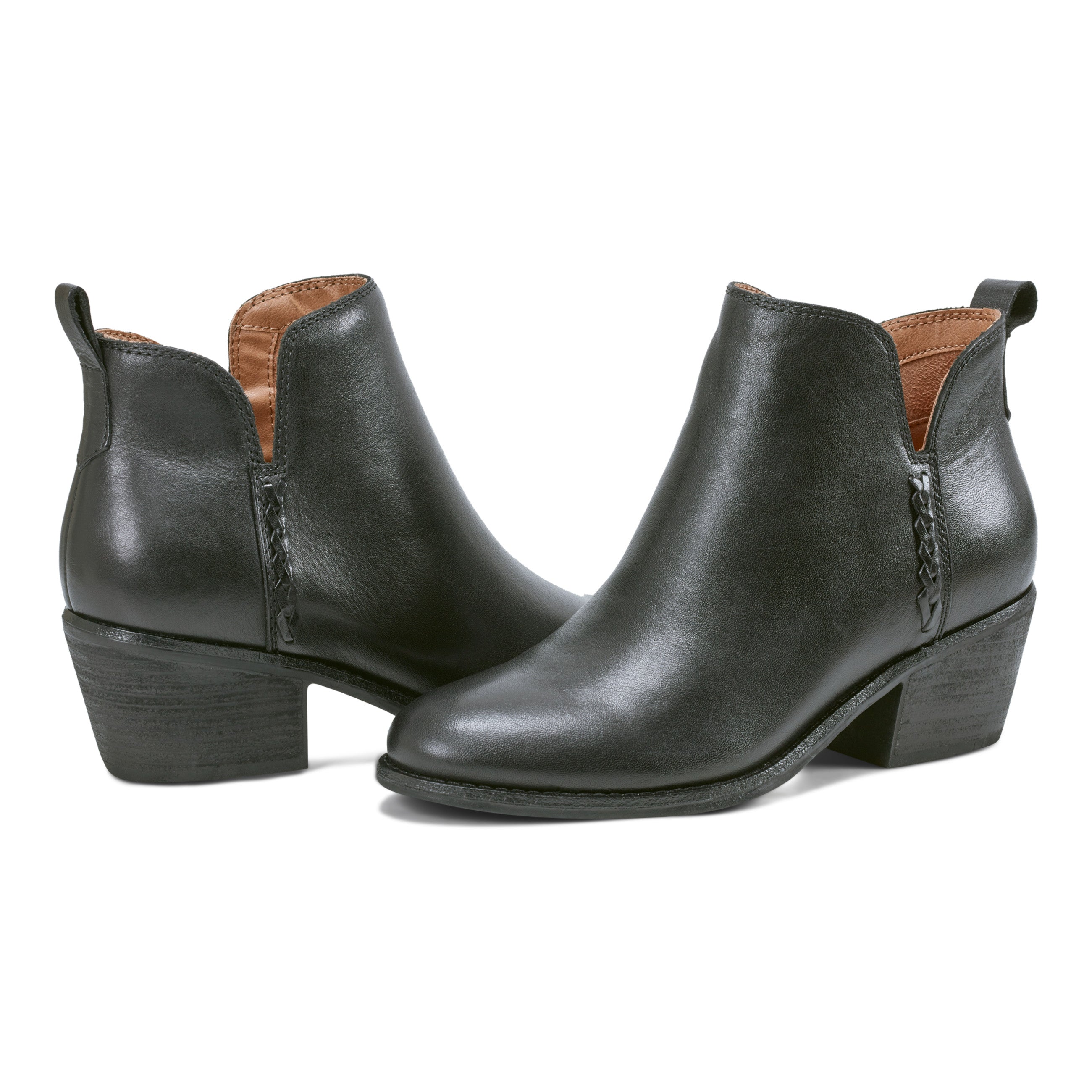 Marisole Block Heel Slip-on Casual Booties
