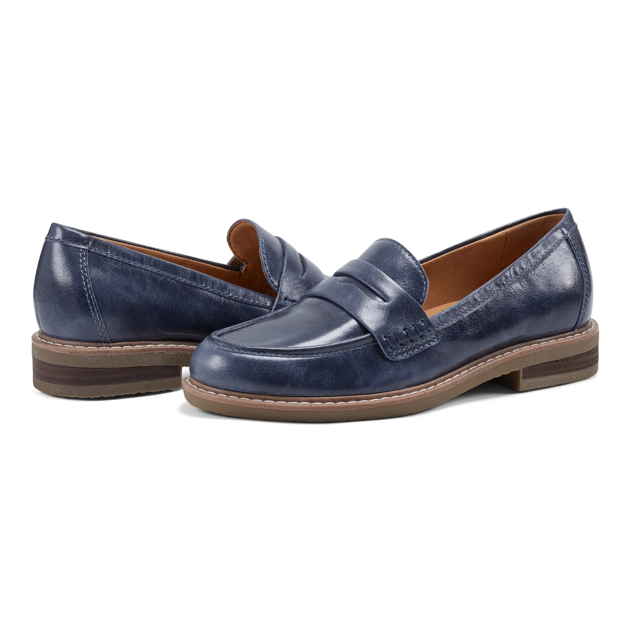 Javas Round Toe Casual Slip-on Penny Loafers