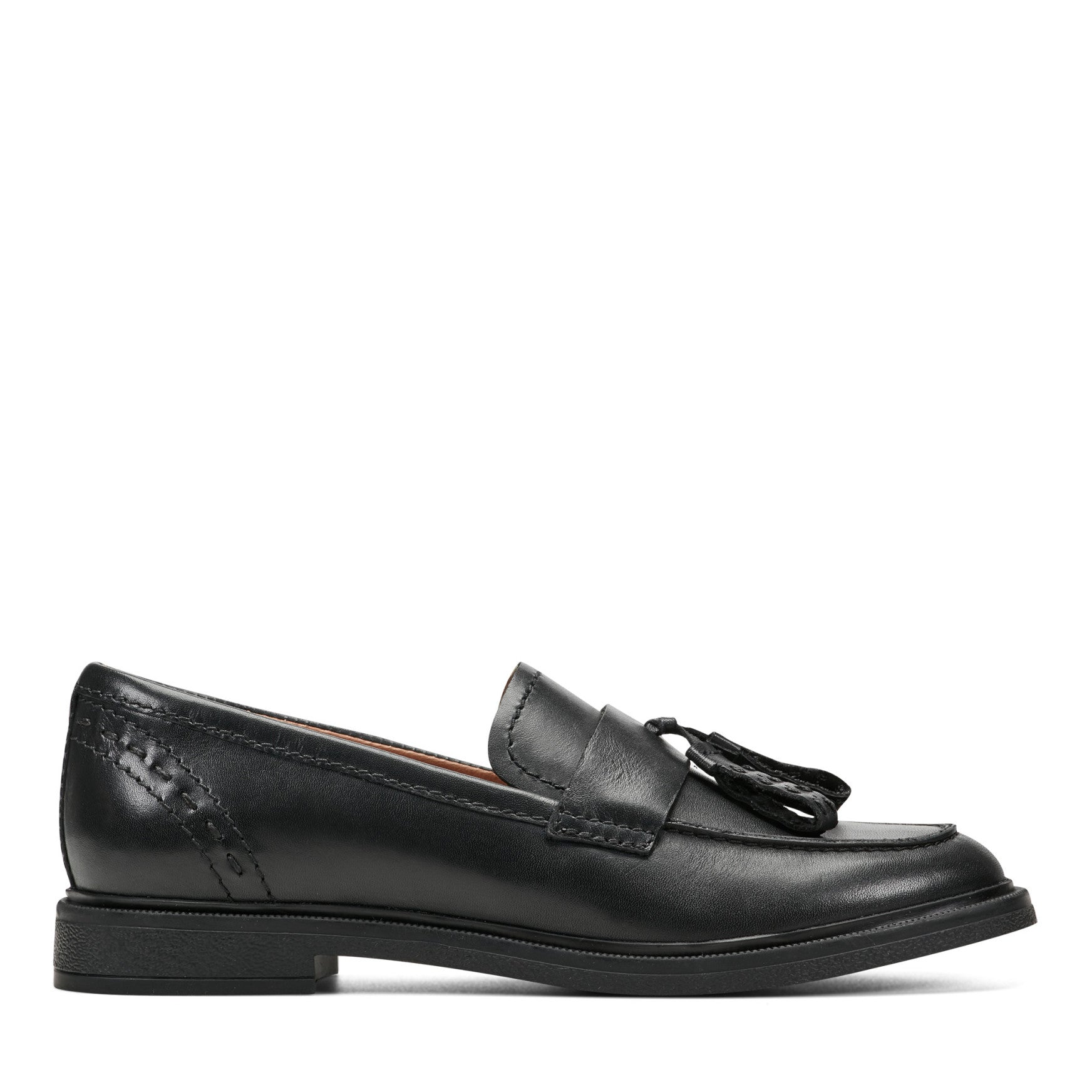 womens dress loafers black Women's Penny Horsebit Leather Loafer In Black