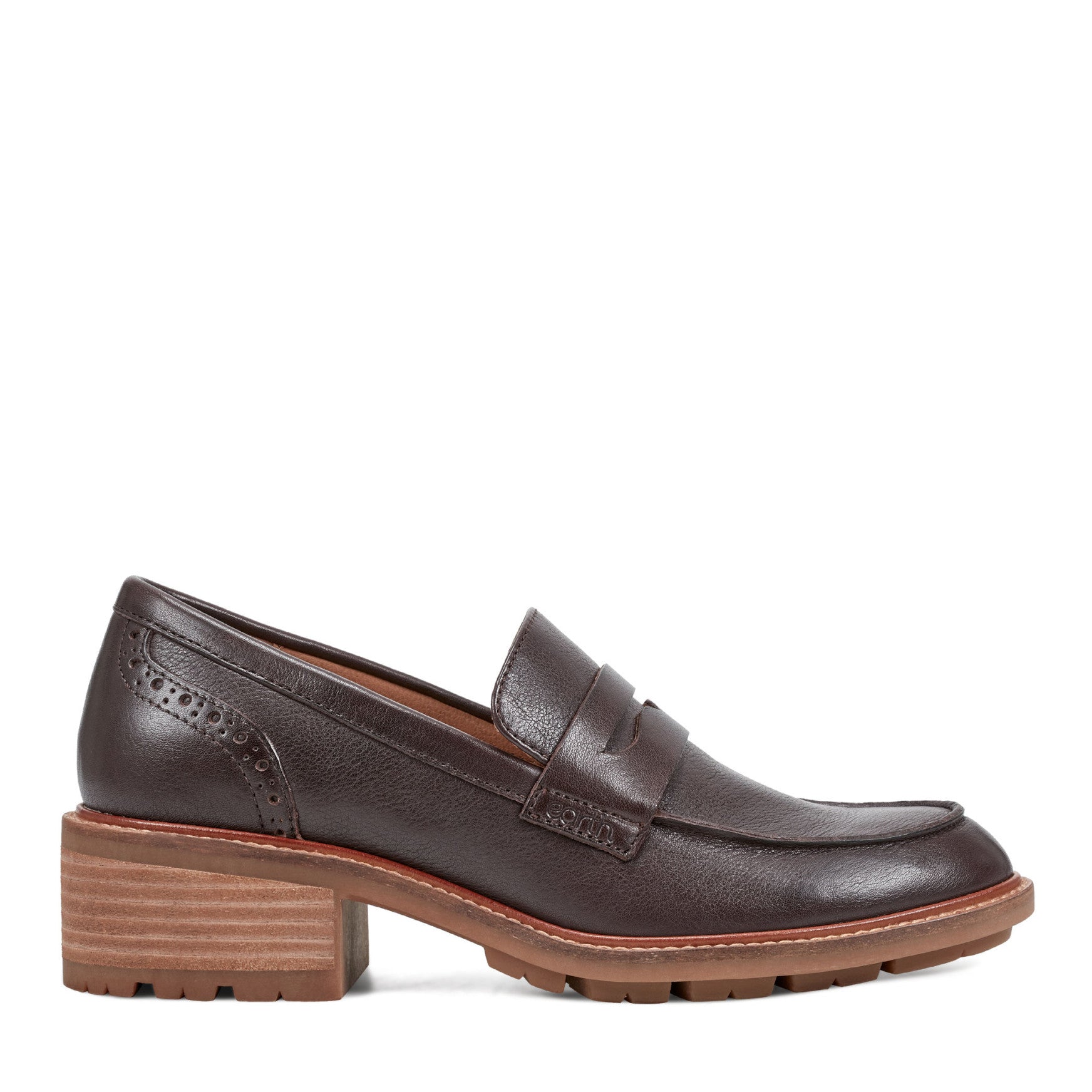 Women's Lindy Almond Toe Casual Slip-on Penny Loafers - Dark Red