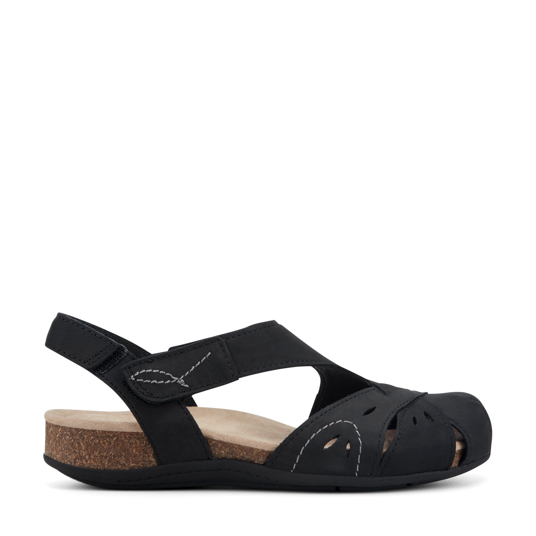 Women's Birdine Casual Round Toe Slip-on Sandals - Black | earth