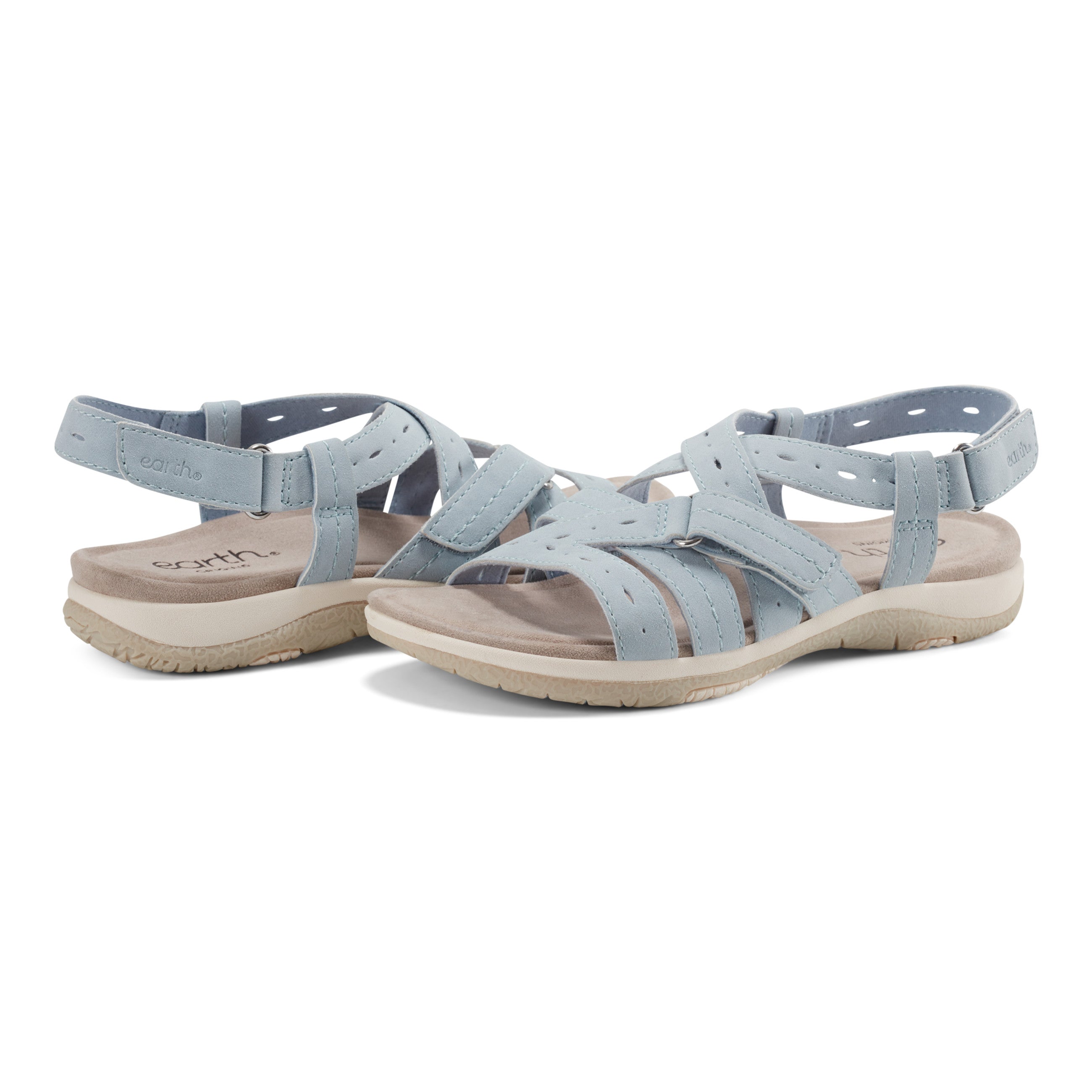 Samsin Round Toe Strappy Casual Flat Sandals