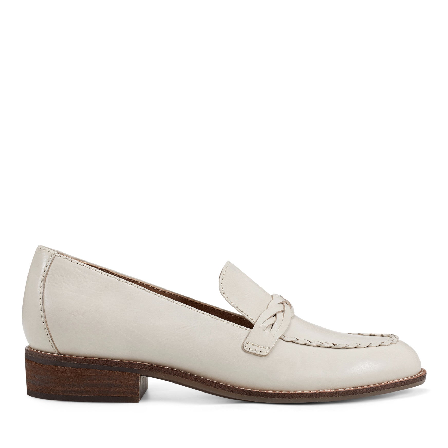 Women's Edie Stacked Heel Casual Slip-on Loafers - Ivory | earth