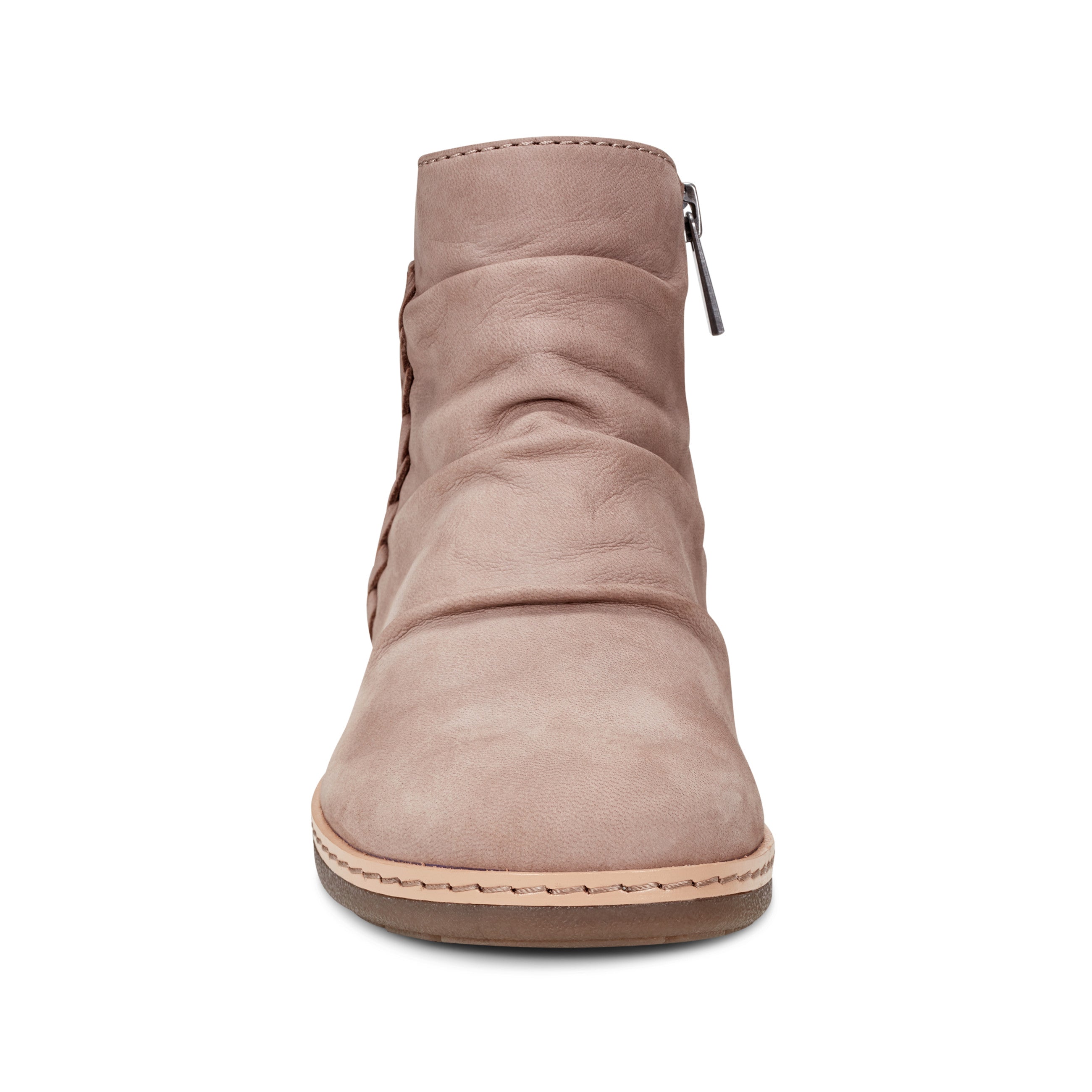 Hilaree Water Repellent Round Toe Ruched Casual Booties