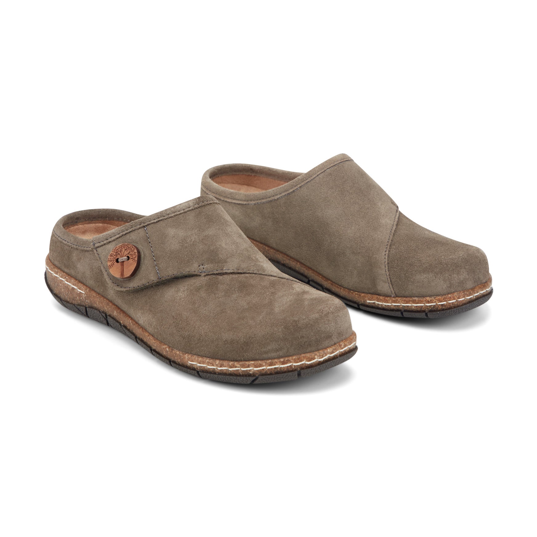Women's Ezra Slip-On Clogs - Medium Green Suede | earth® shoes
