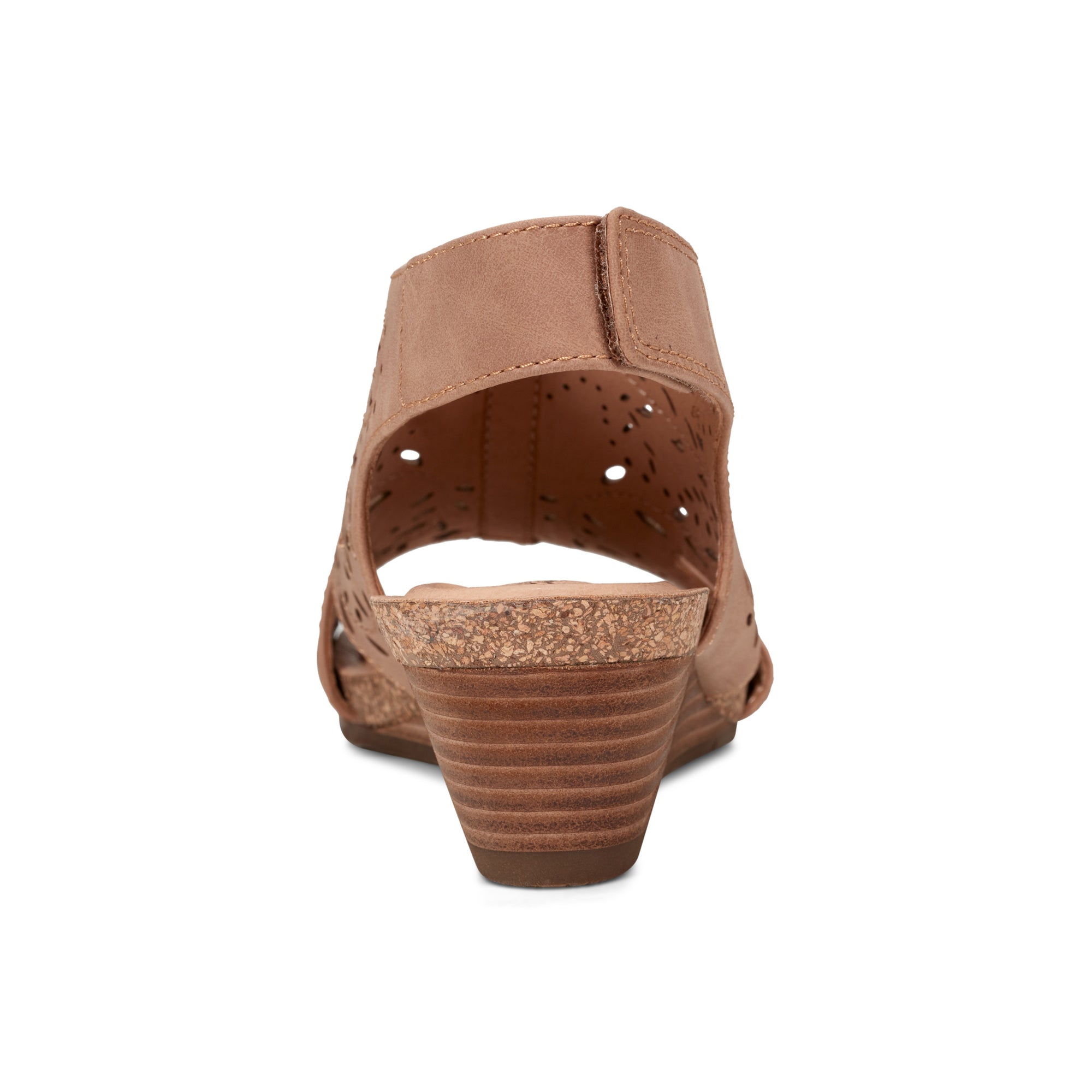 Halin Round Toe Slingback Wedge Sandals