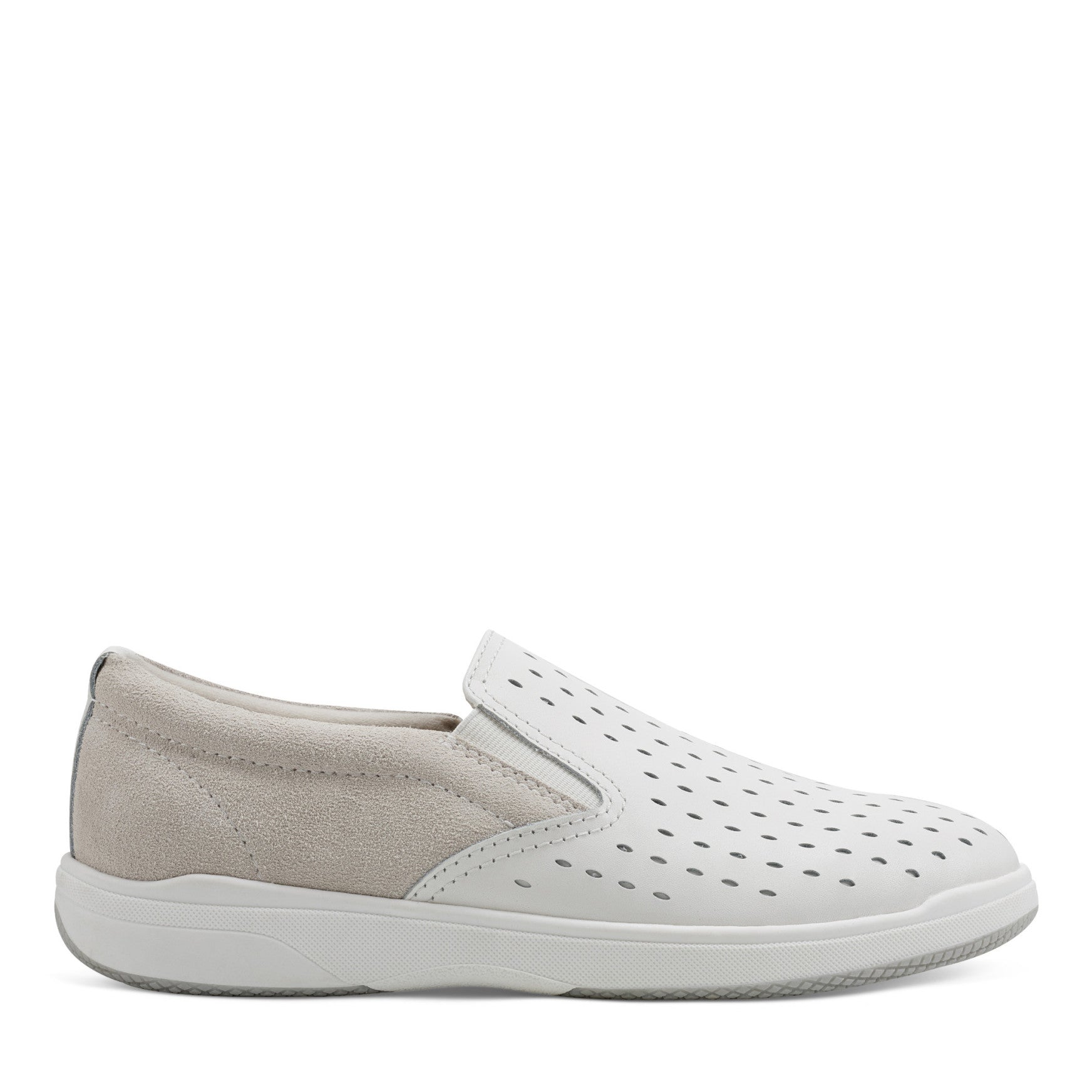 Nel Laser Cut Round Toe Casual Slip-on Sneakers