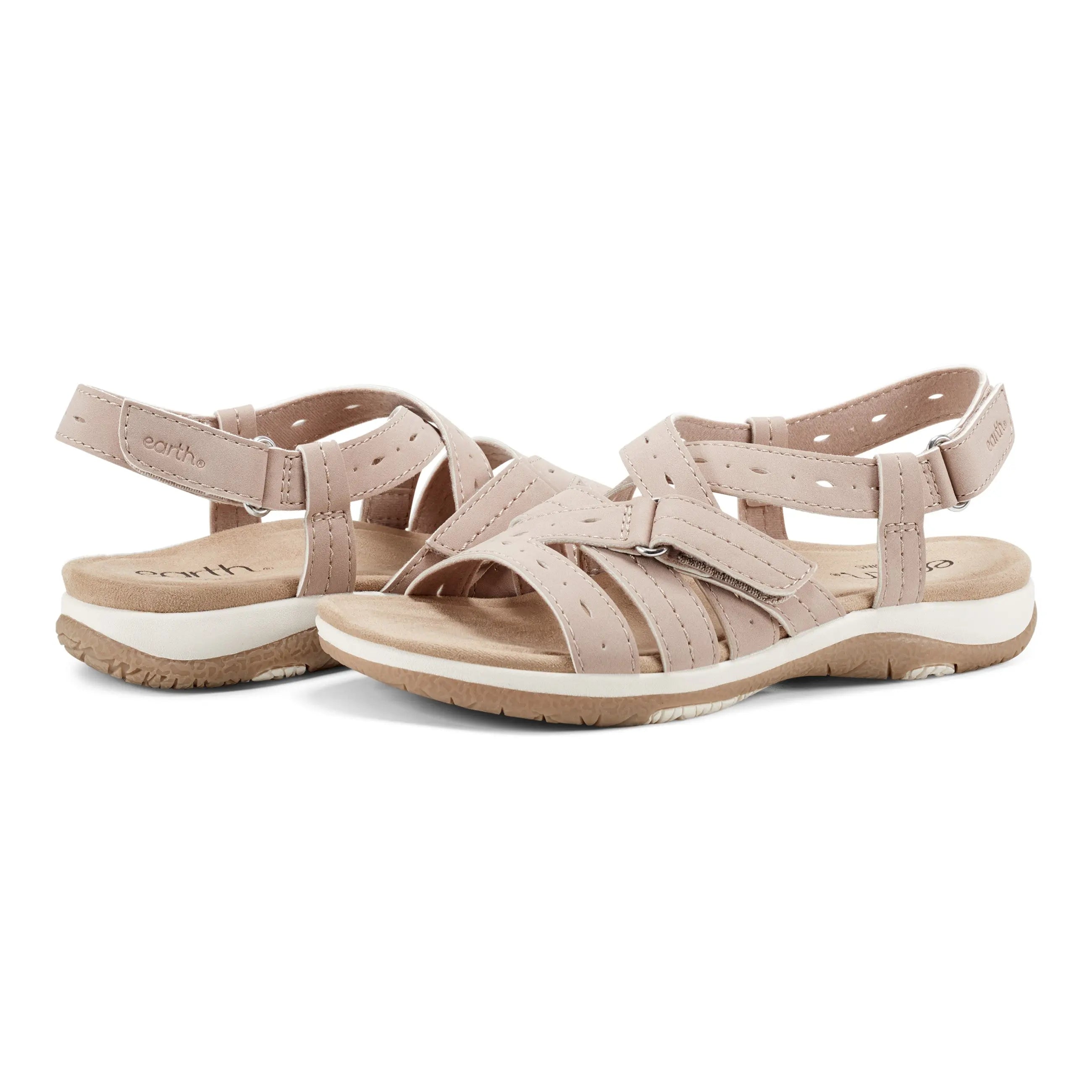 Samsin Round Toe Strappy Casual Flat Sandals