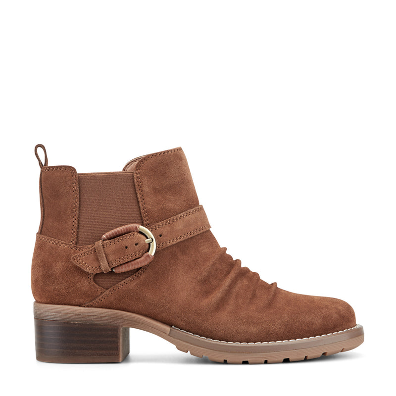 Zane Suede Ruched Booties
