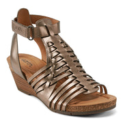 Hattie Round Toe Strappy Wedge Sandals