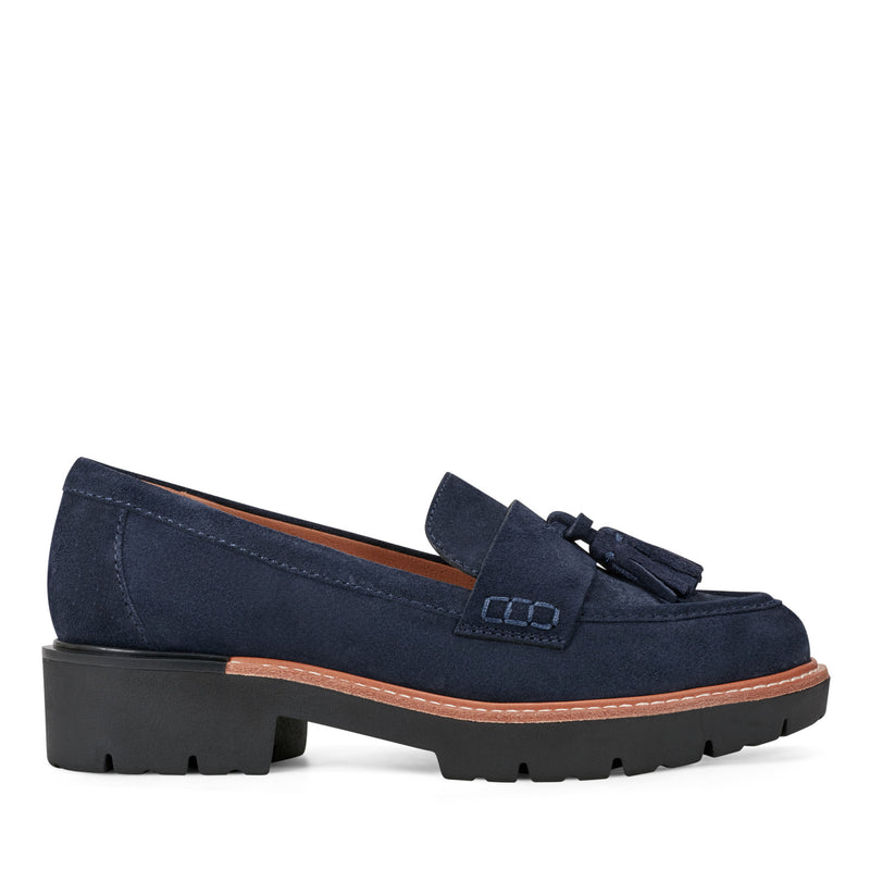 Zimm Round Toe Lug Sole Casual Slip-on Loafers