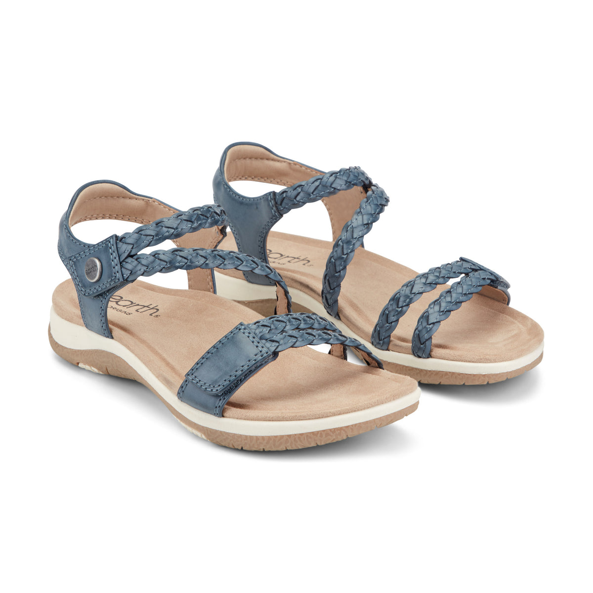 Women's Stellon Braided Strappy Sandals - Medium Blue | earth® shoes