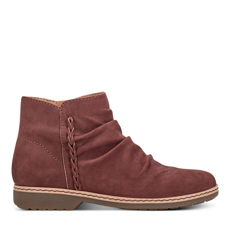 Hilaree Water Repellent Round Toe Ruched Casual Booties