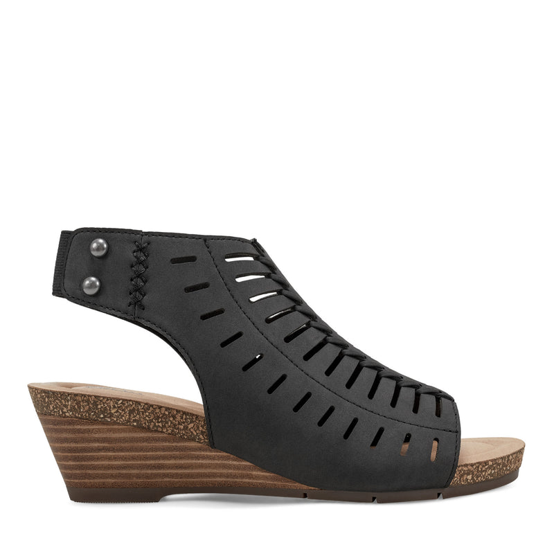 Hana Round Toe Laser Cut Dress Sandals