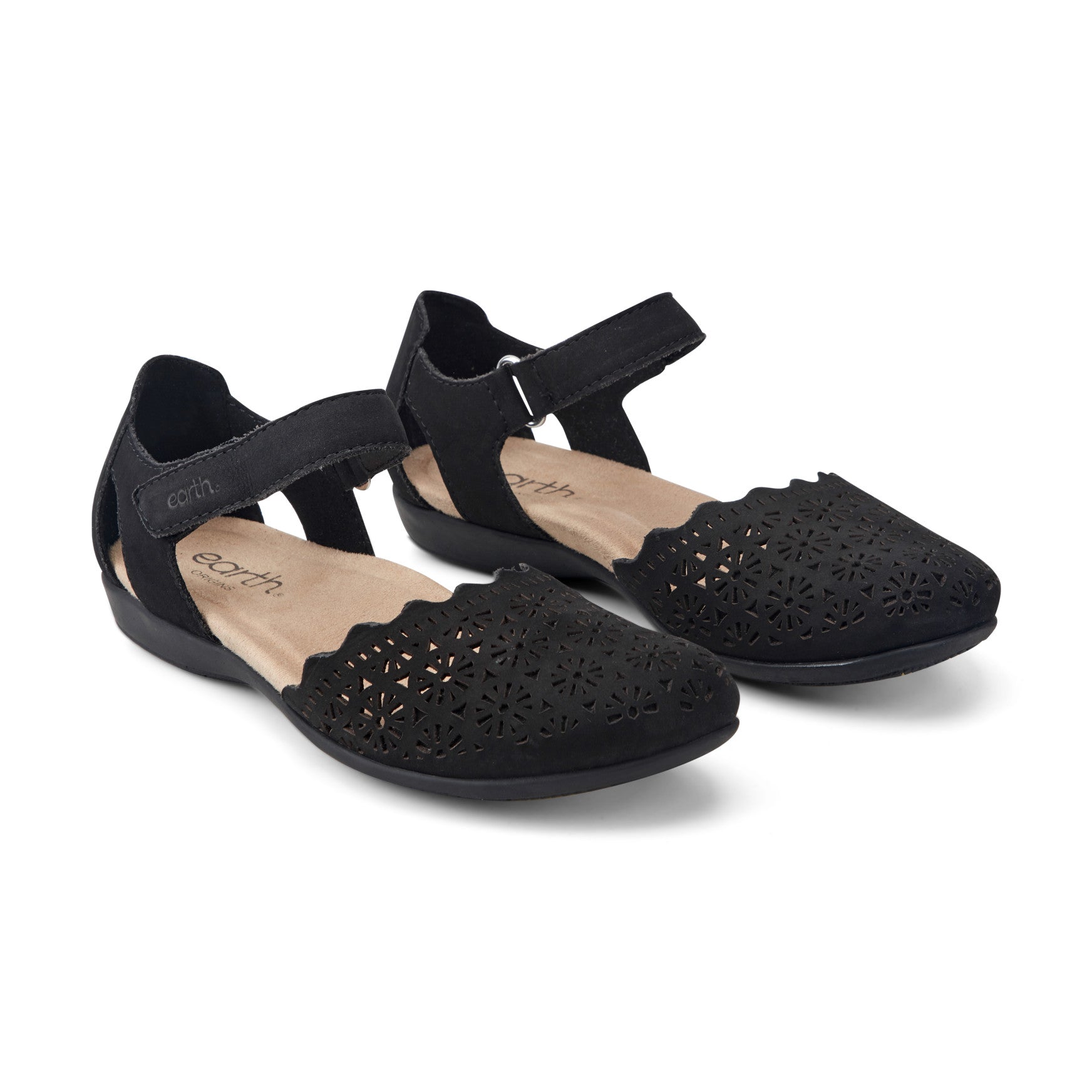 Women's Bronnie Casual Slip-On Perforated Sandals - Black Leather