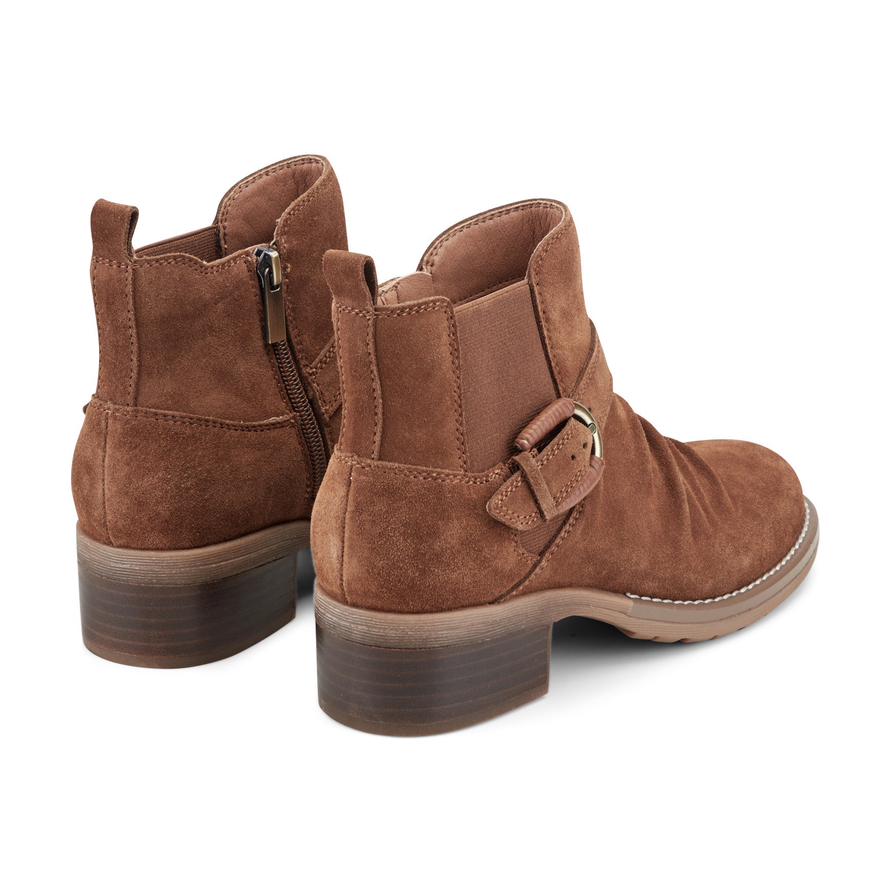 Zane Suede Ruched Booties