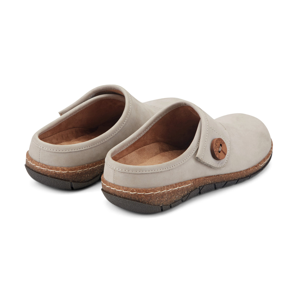 Women's Ezra Slip-On Clogs - Light Grey Leather | earth® shoes