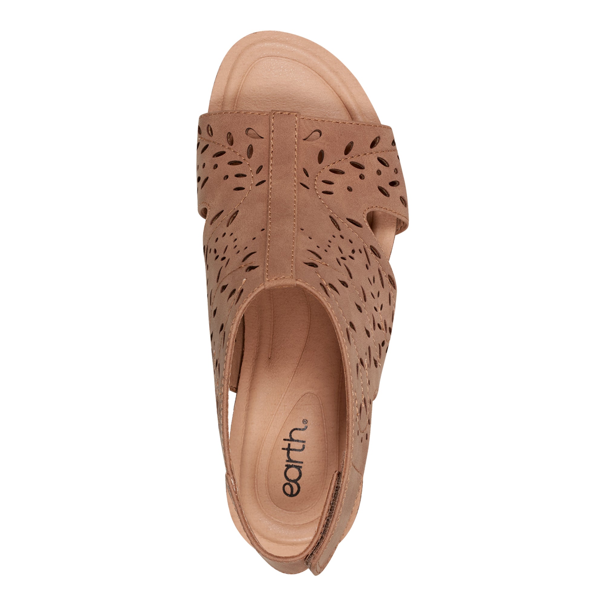 Halin Round Toe Slingback Wedge Sandals