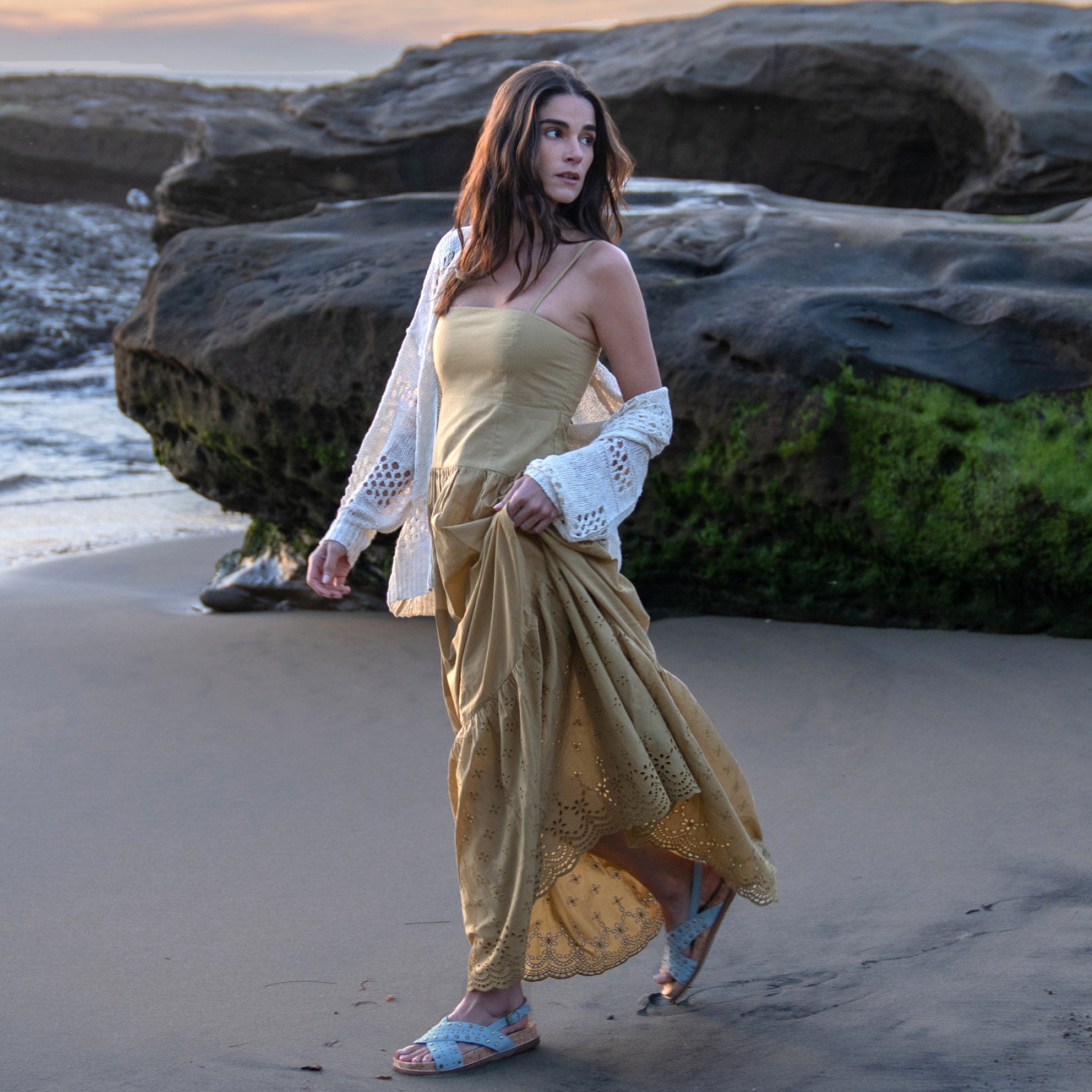 Ferdie Studded Leather Sandals