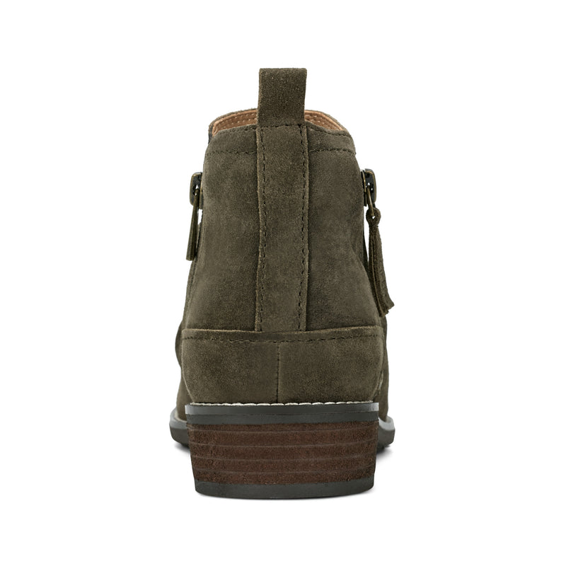 Nadya Round Toe Ruched Casual Booties