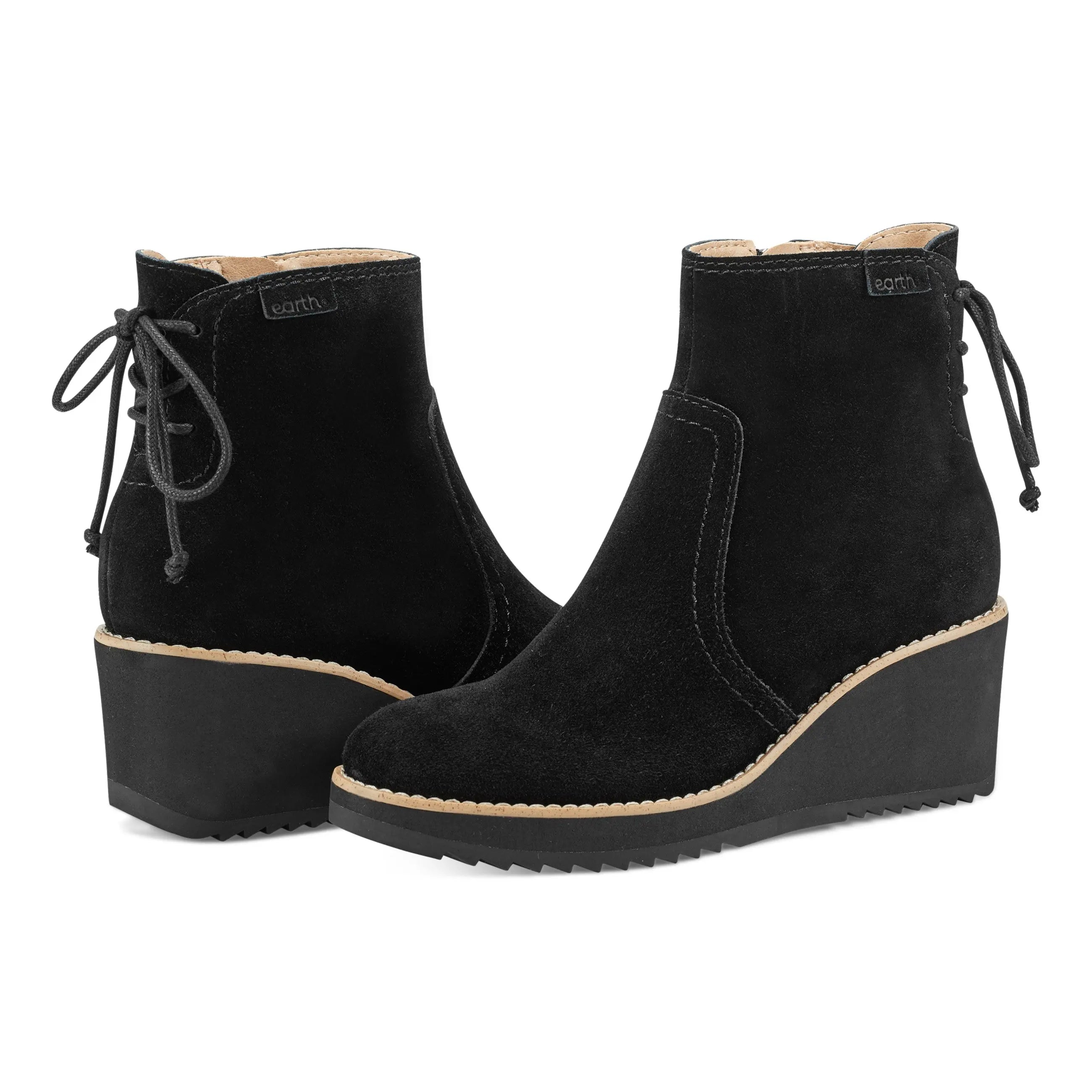 earth® Calia Round Toe Casual Wedge Ankle Booties – earth® shoes