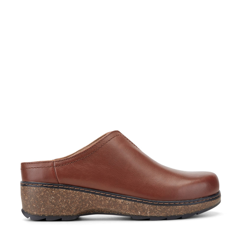 Women's Kolia Round Toe Slip-on Casual Clogs - Cognac Leather | earth shoes Women's Kolia Round Toe Slip-on Casual Clogs - Cognac Leather | earth shoes