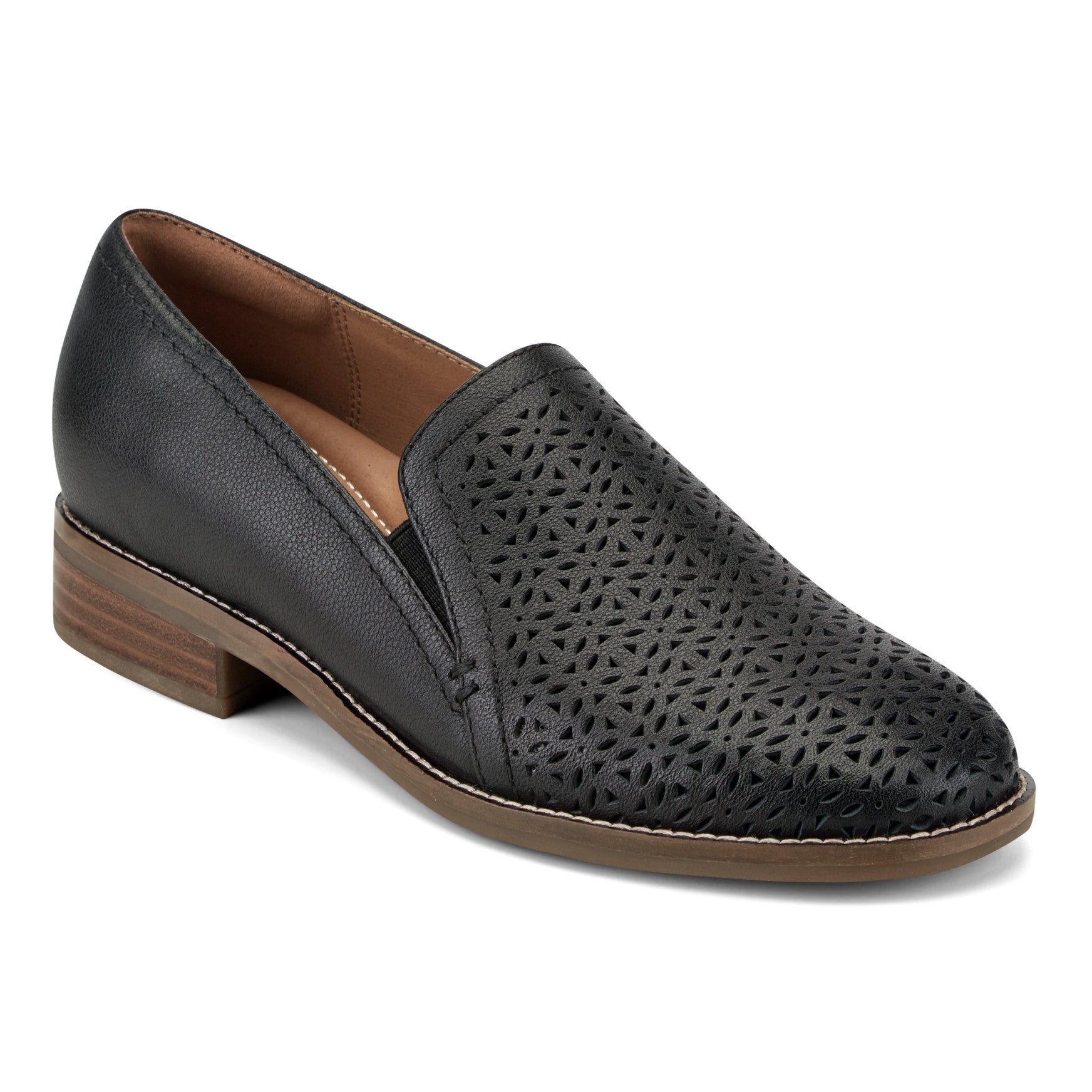 Earth Women's Piper Leather Slip-On Loafers - Black