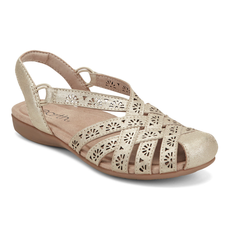 Briel Round Toe Casual Slingback Flat Sandals