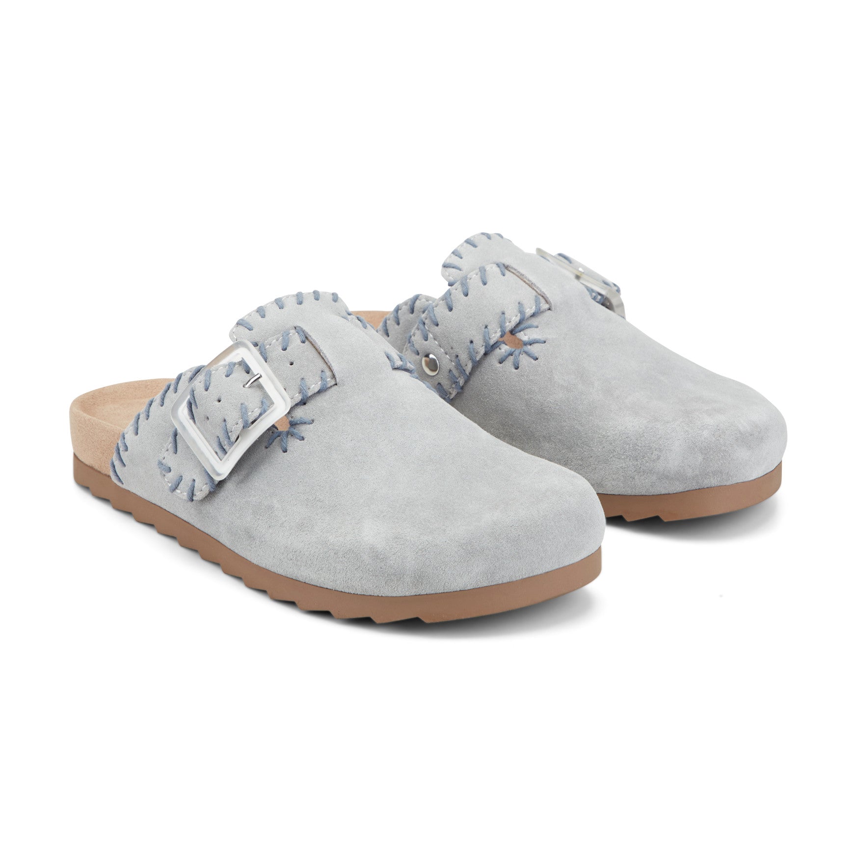 Gena Round Toe Slip-on Flat Casual Clogs