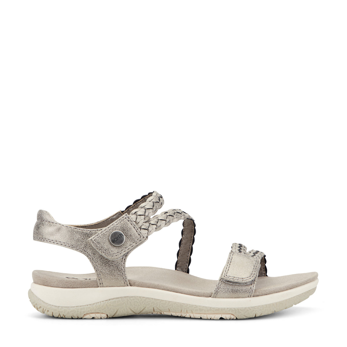 Women's Stellon Braided Strappy Sandals - Silver | earth® shoes