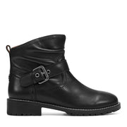 Thrill Leather Ruched Booties