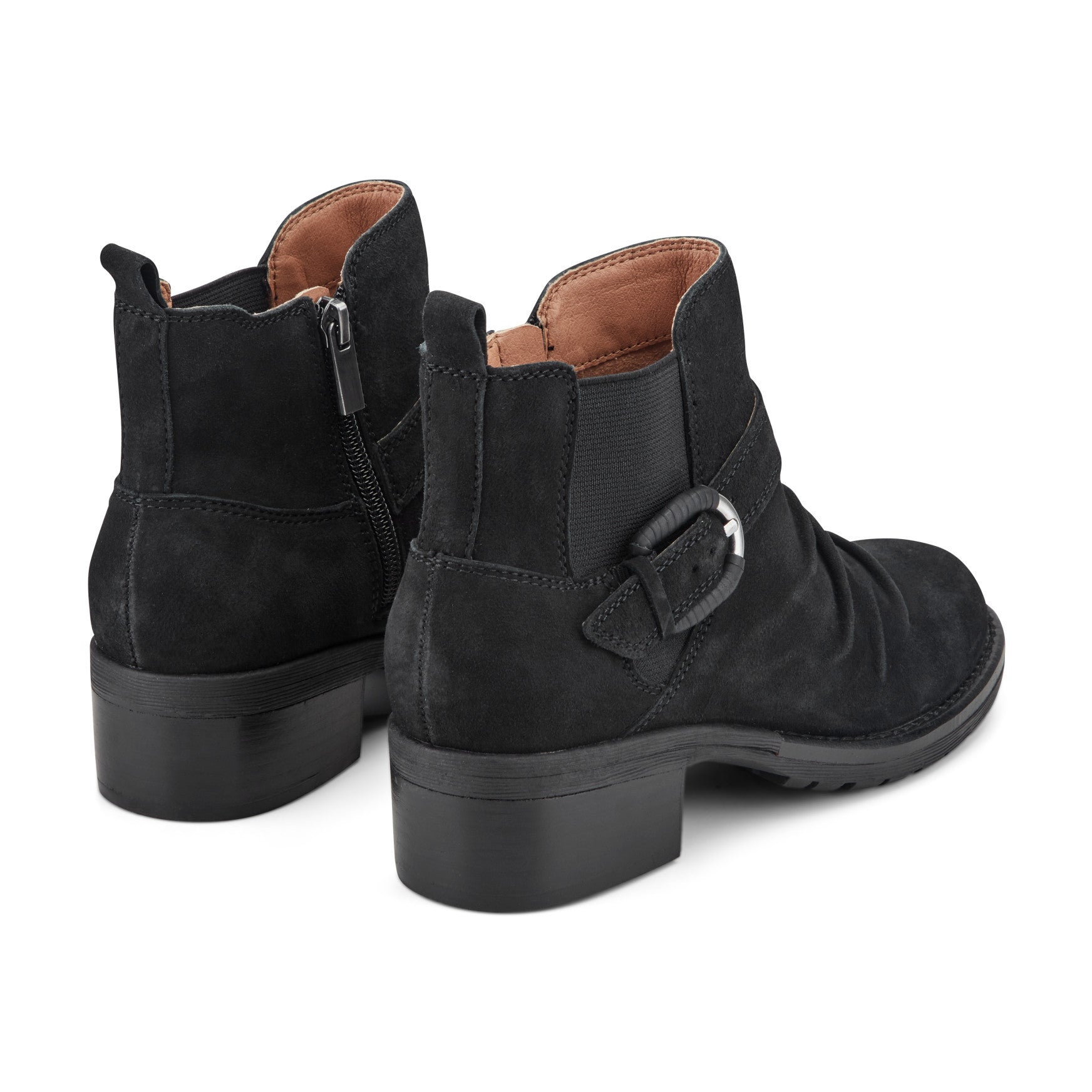 Zane Suede Ruched Booties