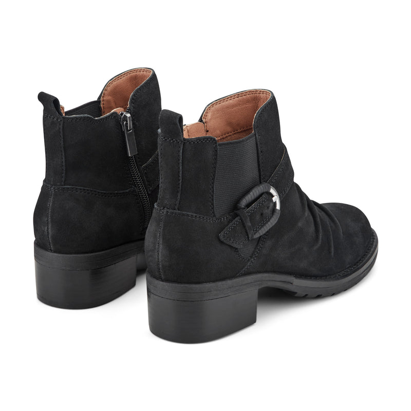 Zane Suede Ruched Booties