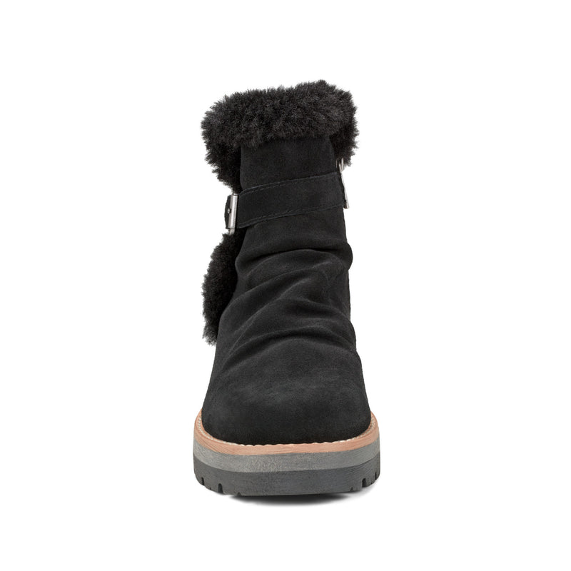 Yara Waterproof Suede Lug Sole Ankle Booties