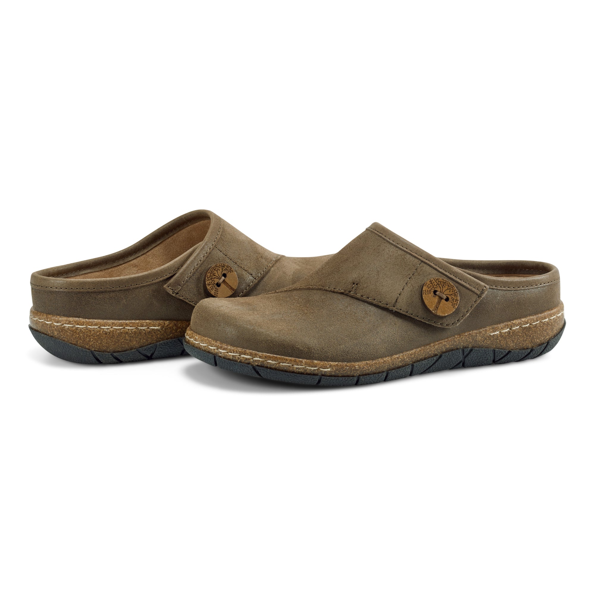 Ezra Round Toe Casual Slip-on Flat Clogs