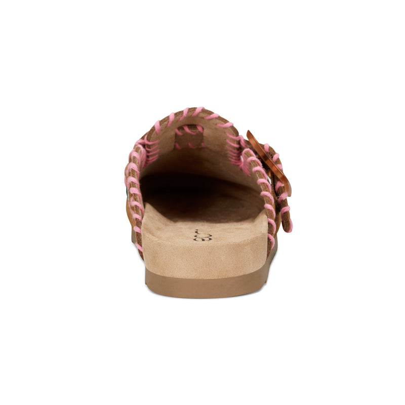 Gena Round Toe Slip-on Flat Casual Clogs