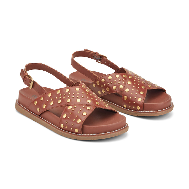 Ferdie Studded Leather Sandals