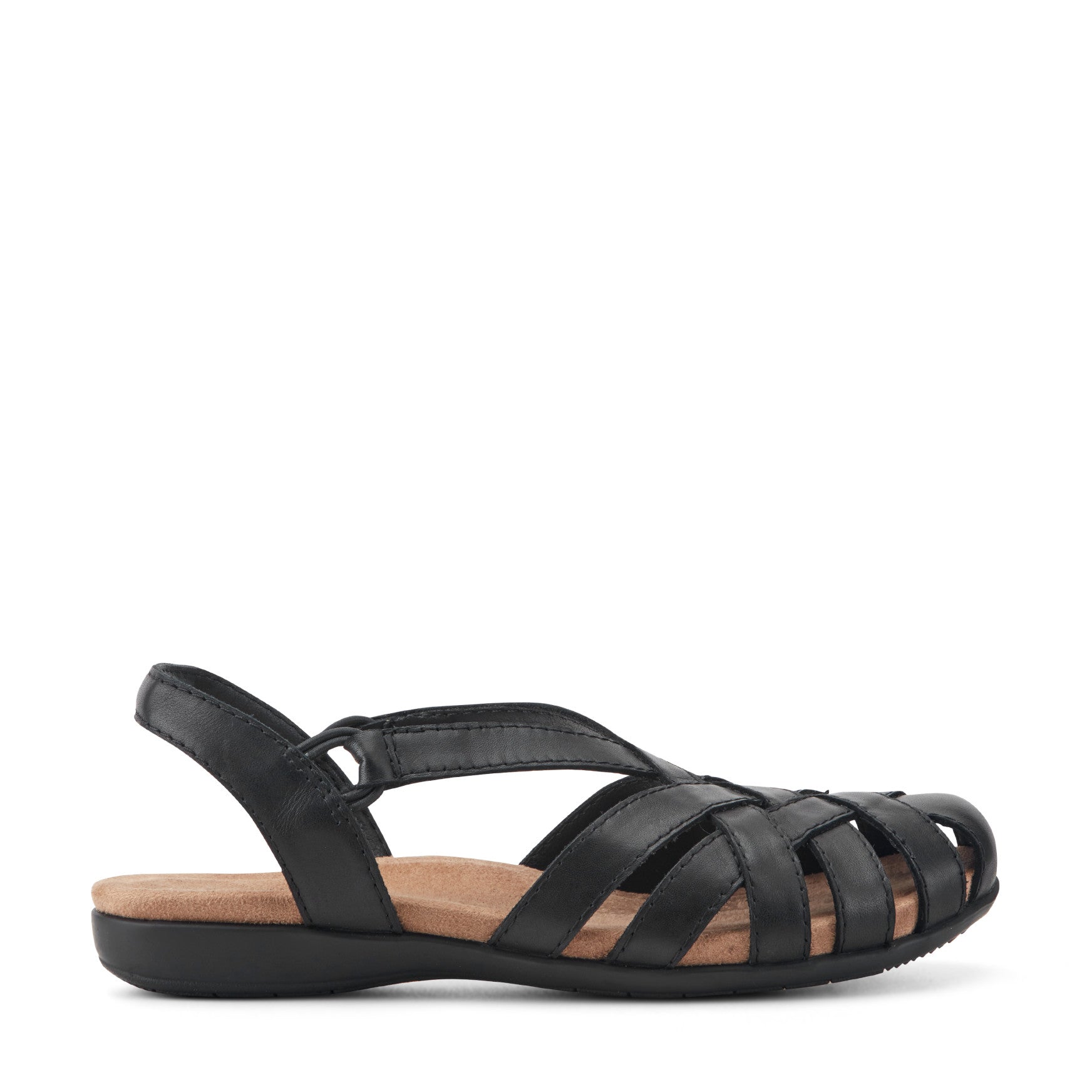 Women's Berri Woven Casual Round Toe Slip-on Sandals - Black
