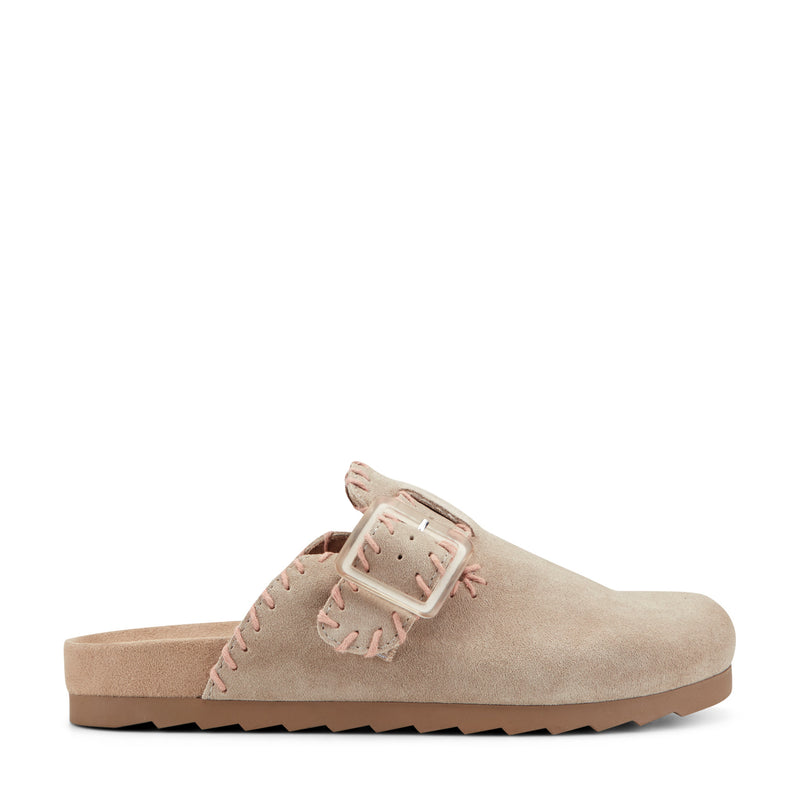 Gena Round Toe Slip-on Flat Casual Clogs