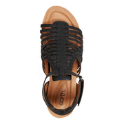 Hattie Round Toe Strappy Wedge Sandals