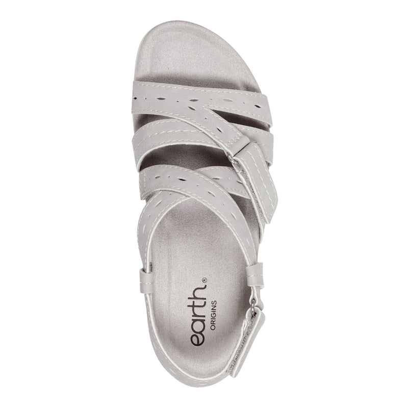 Samsin Round Toe Strappy Casual Flat Sandals