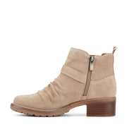 Zane Suede Ruched Booties