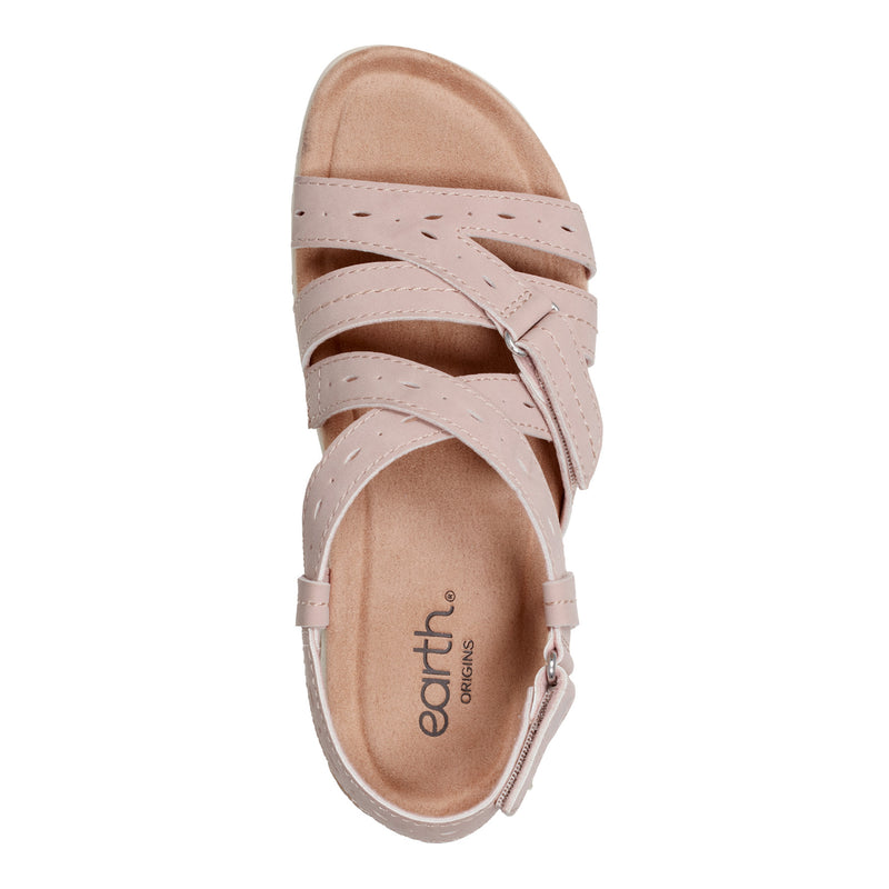 Samsin Round Toe Strappy Casual Flat Sandals