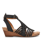 Hattie Round Toe Strappy Wedge Sandals