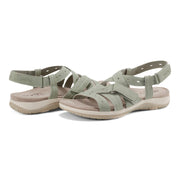 Samsin Round Toe Strappy Casual Flat Sandals