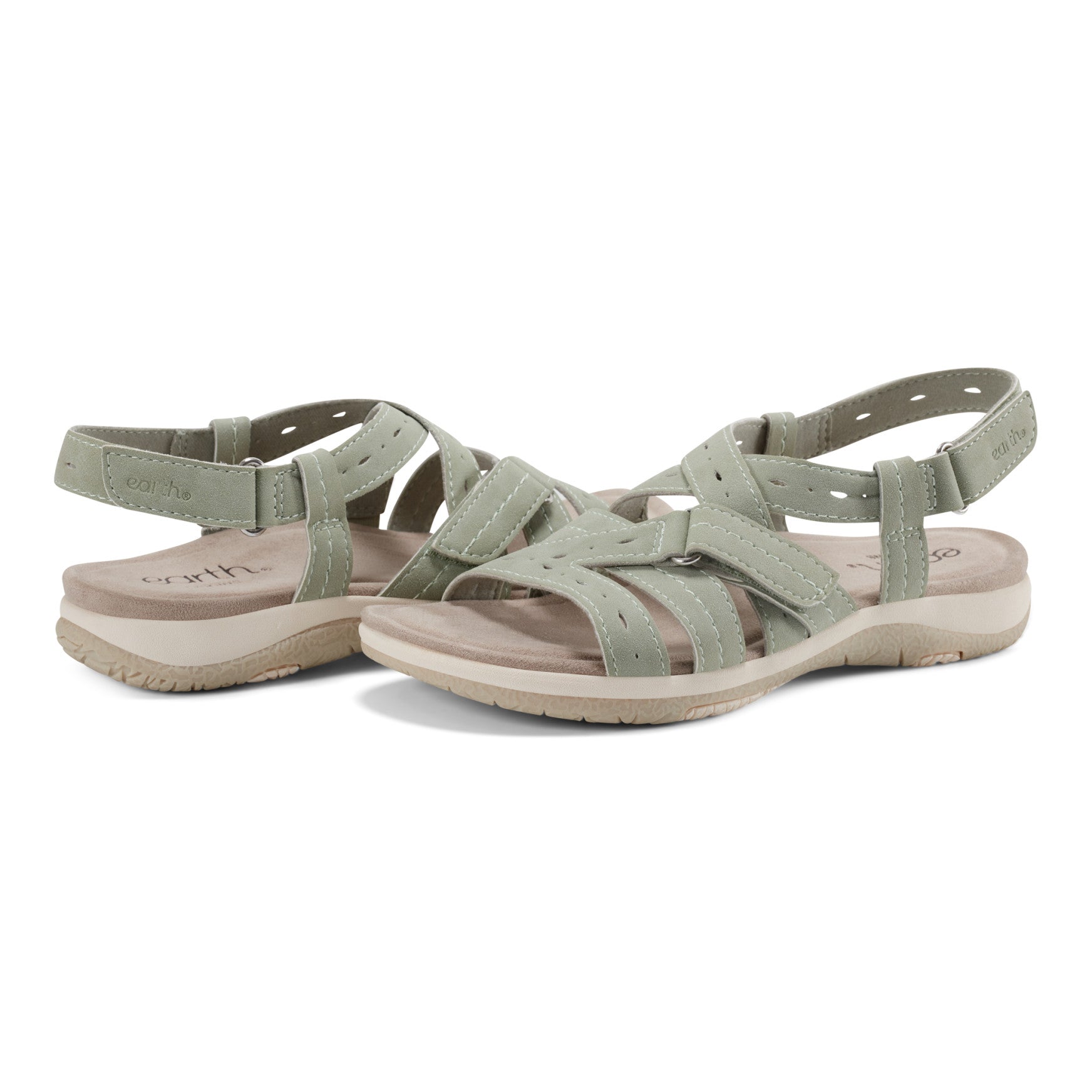 Samsin Round Toe Strappy Casual Flat Sandals